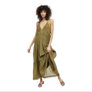 Free People Frankie Pintuck Maxi Dress XS